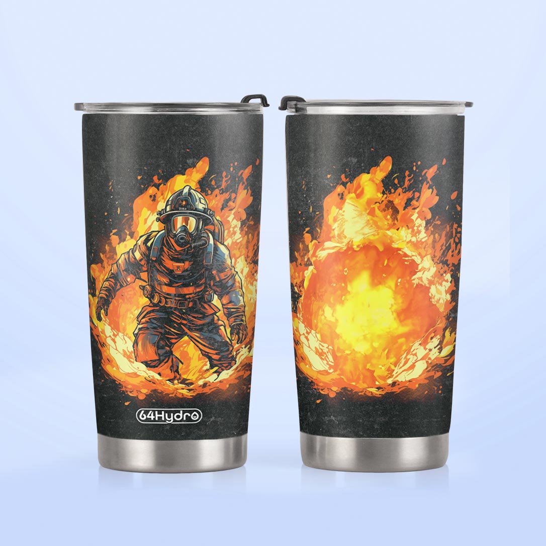 Brave Firefighter HTRZ28082533PK Stainless Steel Tumbler