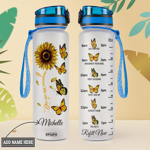 Butterfly Sunflower You Are My Sunshine HTRZ10085335JK Water Tracker Bottle
