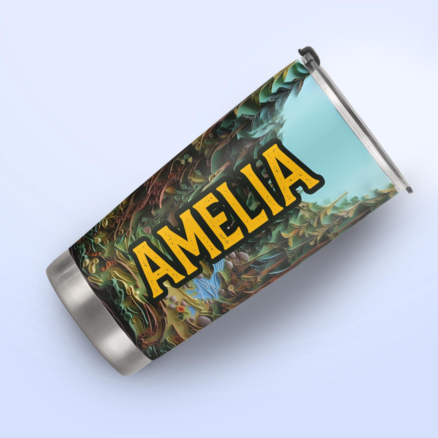 Camping Quilling Art HTRZ25095861TV Stainless Steel Tumbler