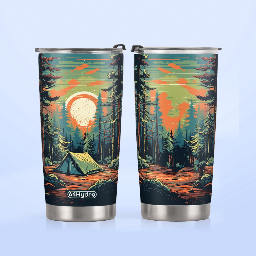 Camping Tent Vintage HTRZ25091930JH Stainless Steel Tumbler
