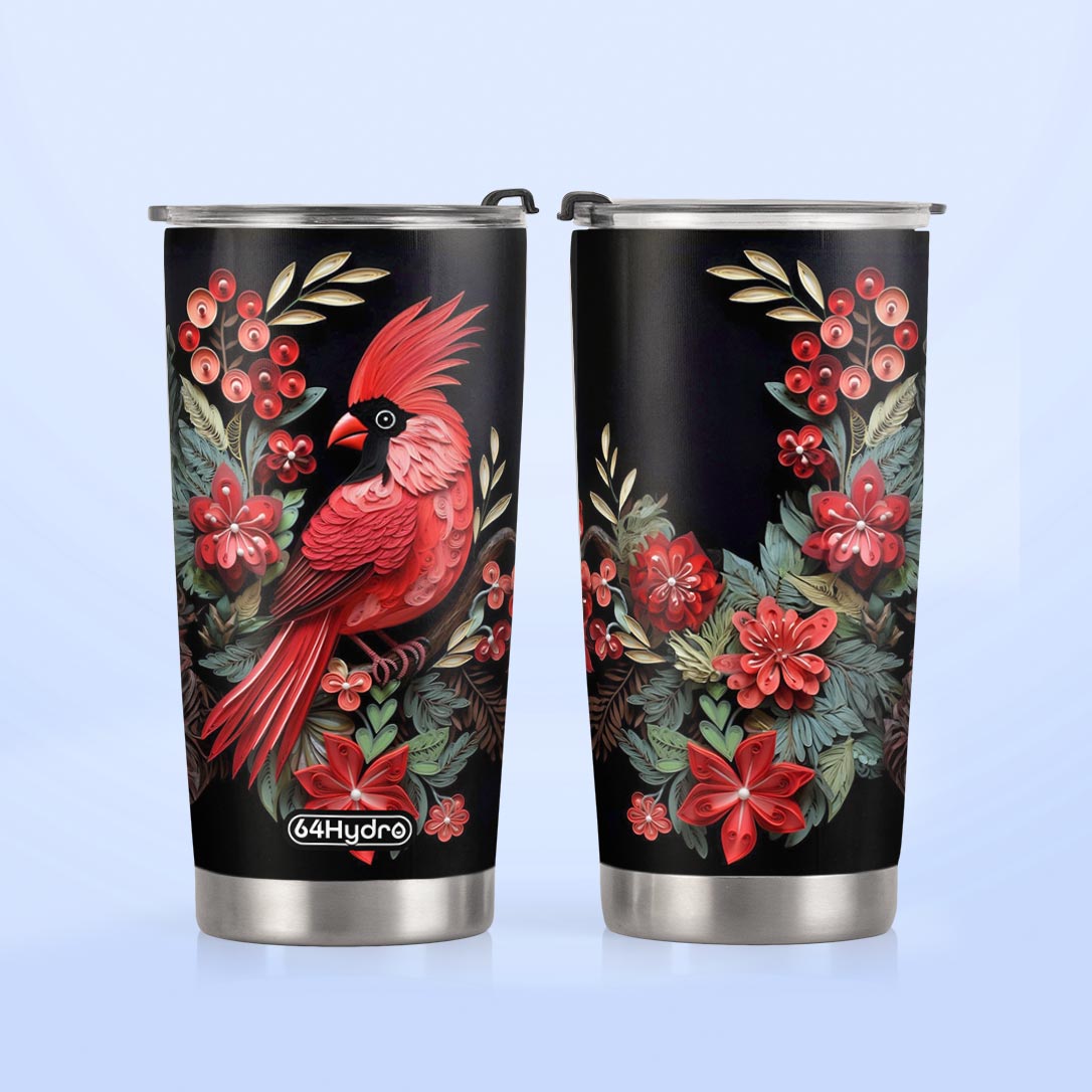 Cardinal Quilling Art HTRZ19094068PX Stainless Steel Tumbler