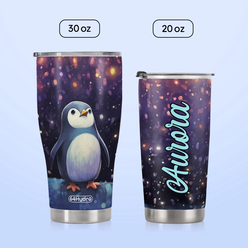 Cute Penguin Starry Night HTRZ15097944CJ Stainless Steel Tumbler