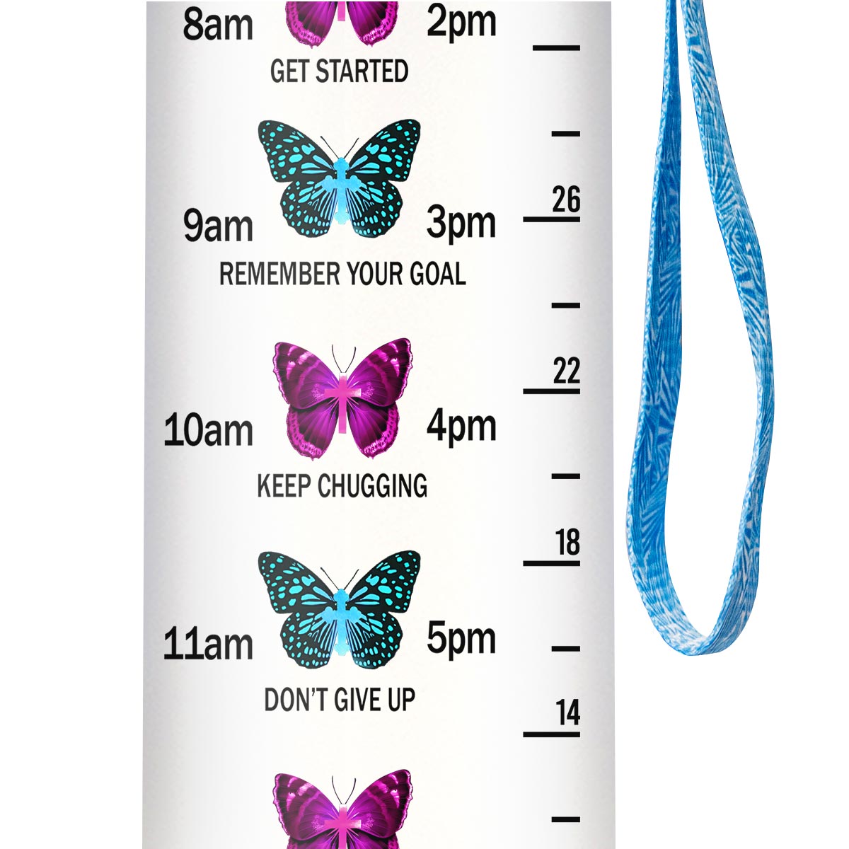 Faith Hope Love Butterfly HHRZ09089724KV Water Tracker Bottle