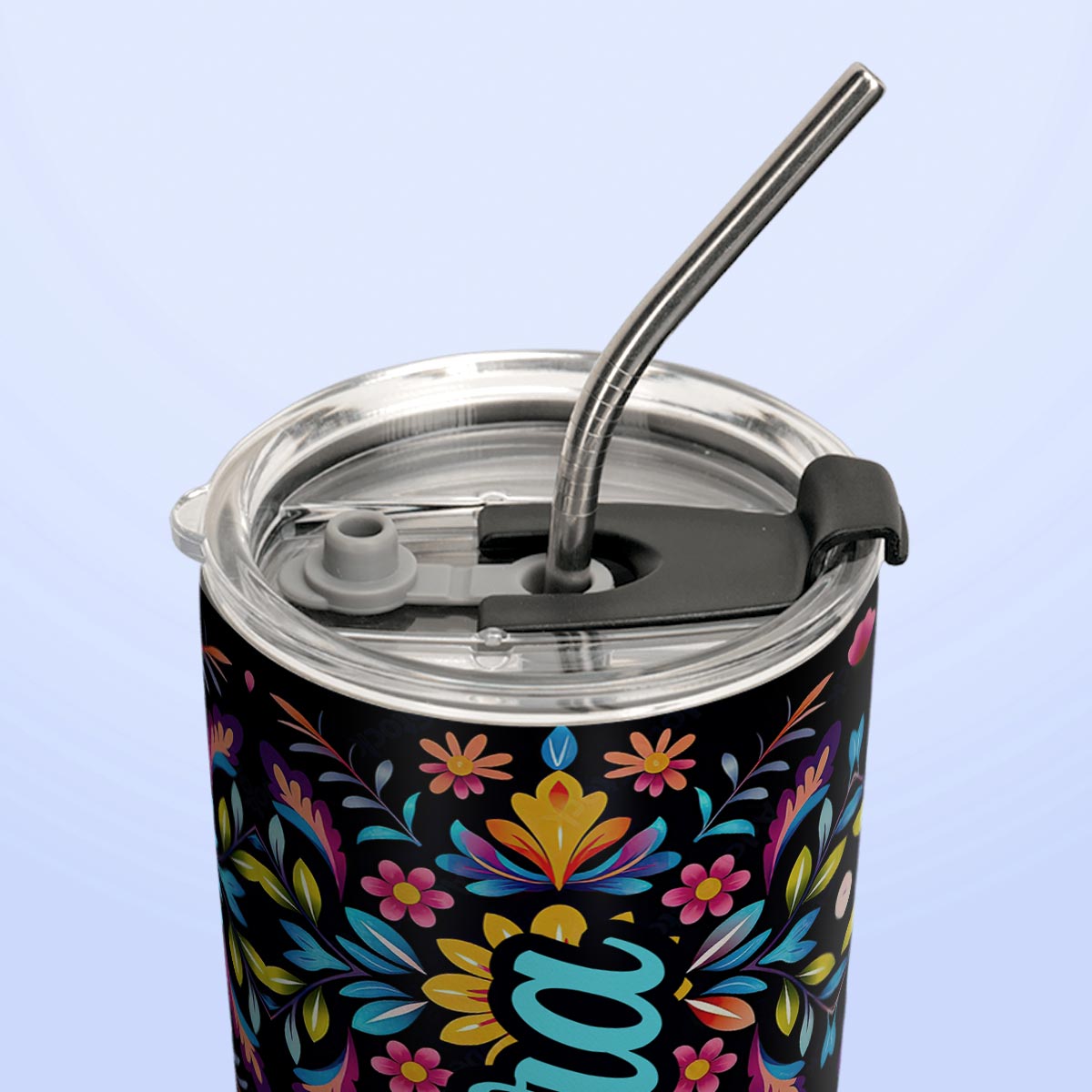 Gardening Mexican Flower Pattern HTRZ25091467LV Stainless Steel Tumbler