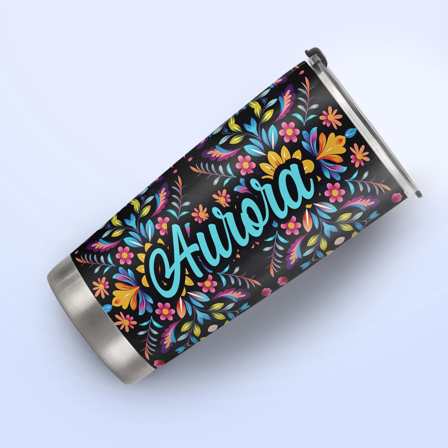 Gardening Mexican Flower Pattern HTRZ25091467LV Stainless Steel Tumbler