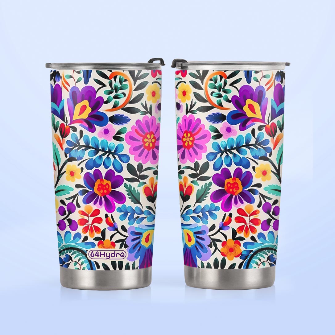 Gardening Mexican Flower Seamless HTRZ25095975KA Stainless Steel Tumbler