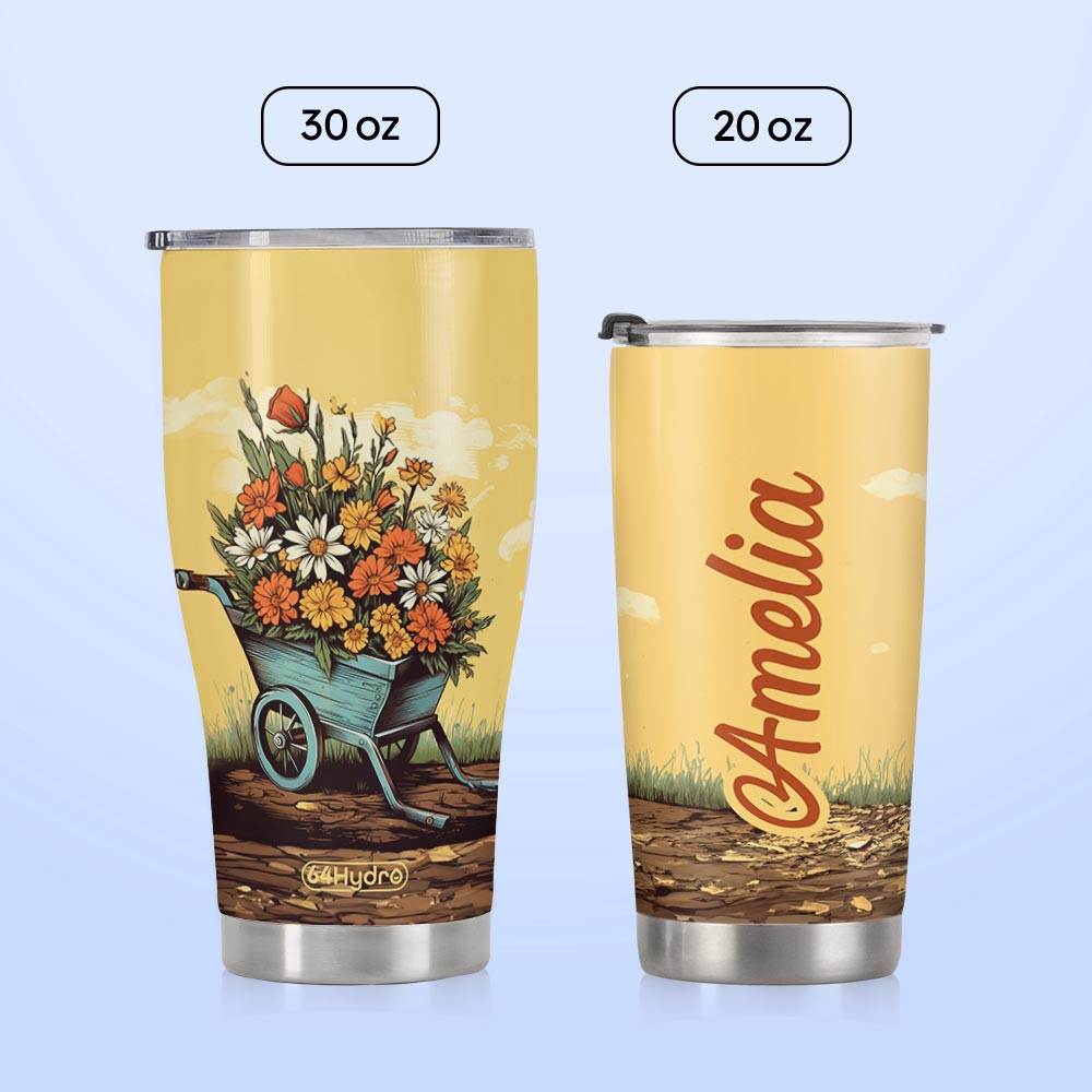 Gardening Wheelbarrow HTRZ25095621YI Stainless Steel Tumbler