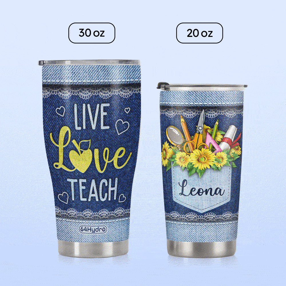 Live Love Teach HTRZ26076282TG Stainless Steel Tumbler
