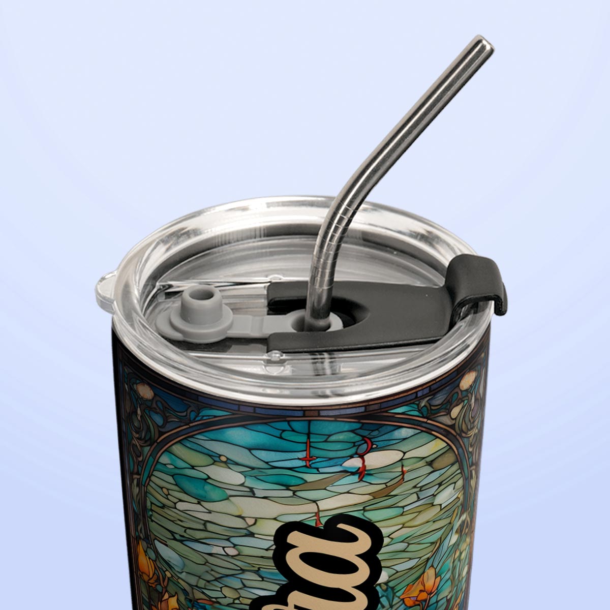 Mermaid Stained Glass HTRZ25095510HN Stainless Steel Tumbler