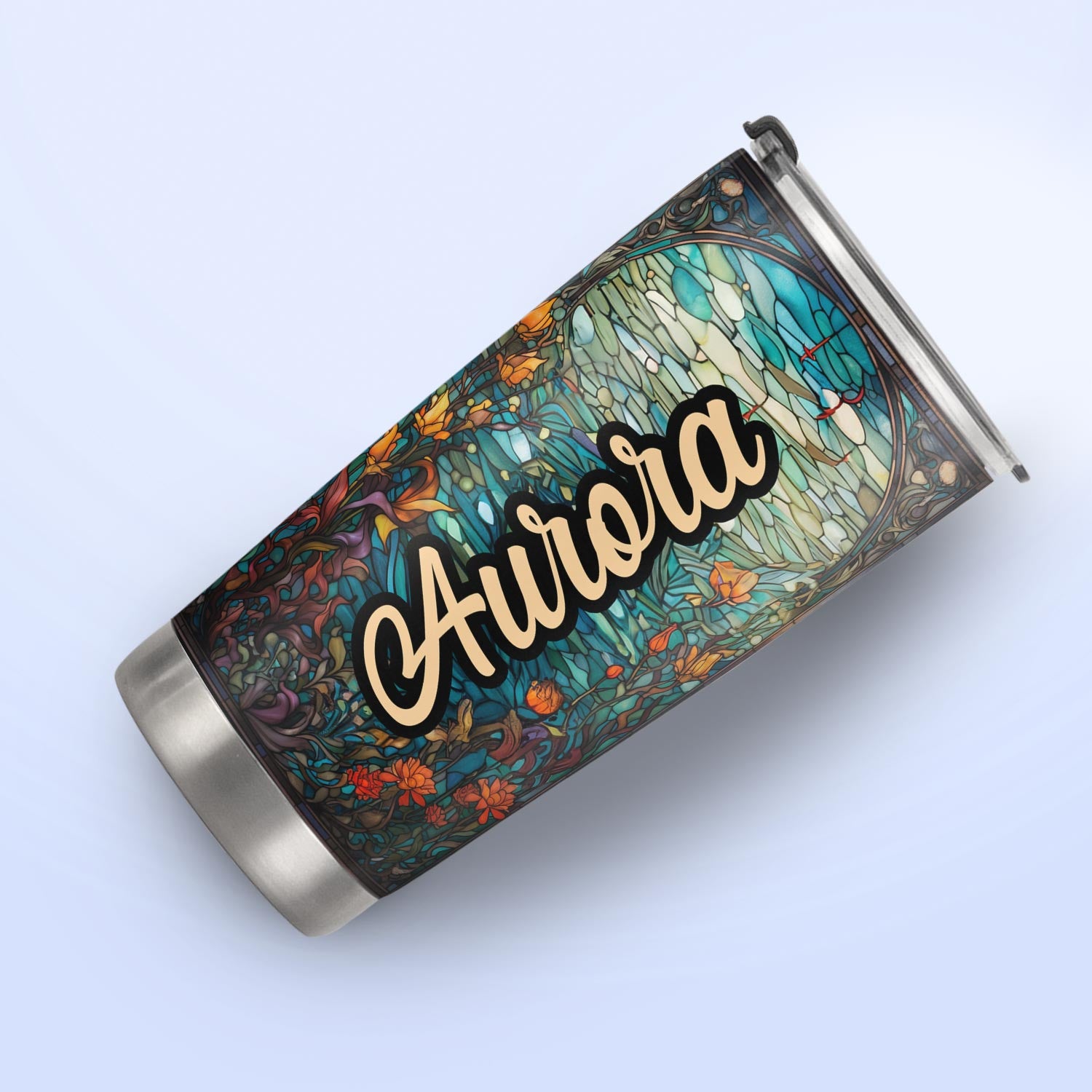 Mermaid Stained Glass HTRZ25095510HN Stainless Steel Tumbler