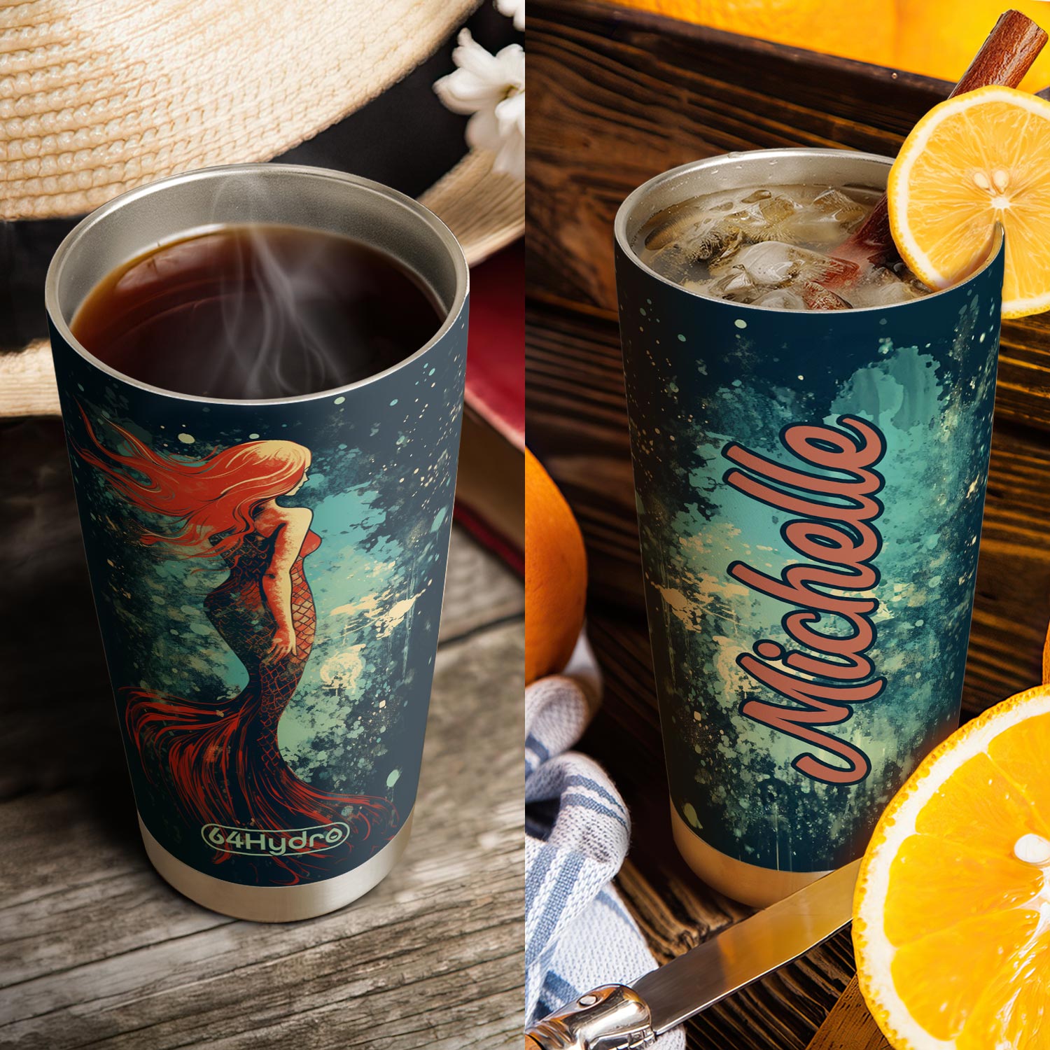 Mermaid Vintage HHRZ20094327PB Stainless Steel Tumbler