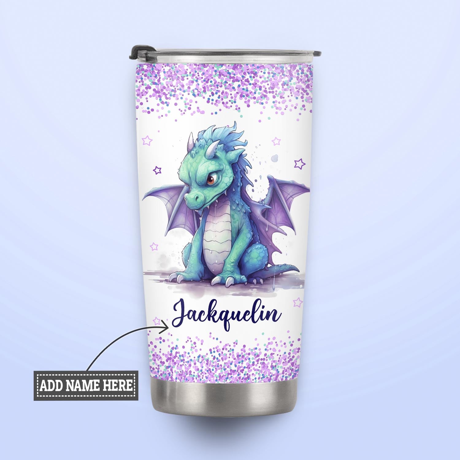 My Spirit Animal Is A Grumpy Dragon Who Slaps Annoying People NNRZ280623337 Stainless Steel Tumbler