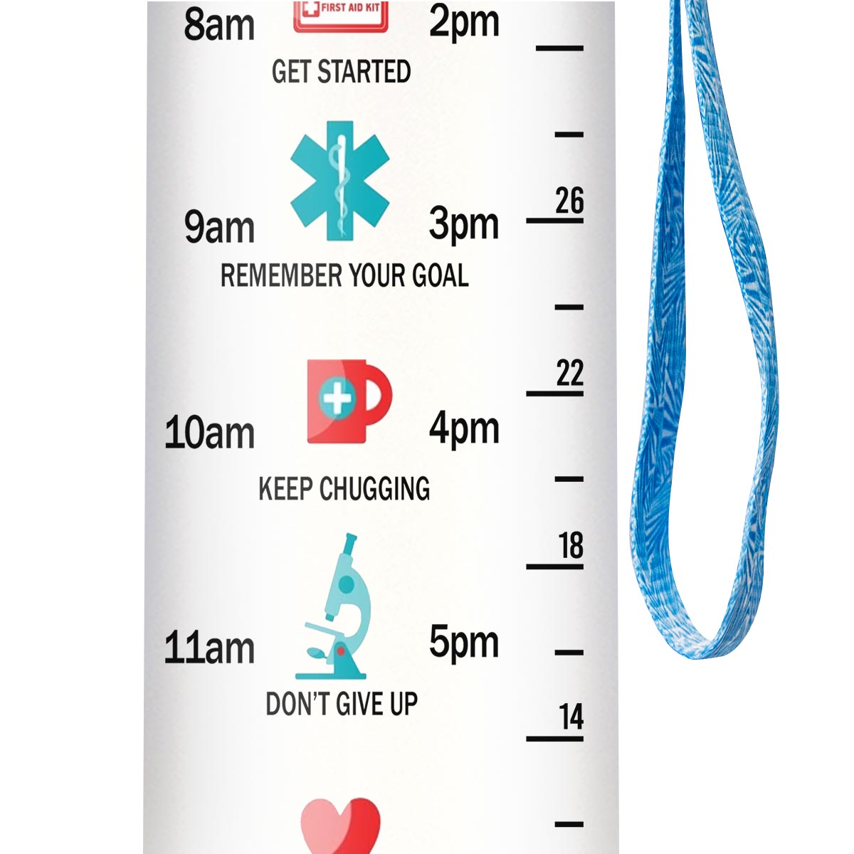 Nurse Life HHRZ09088673YI Water Tracker Bottle