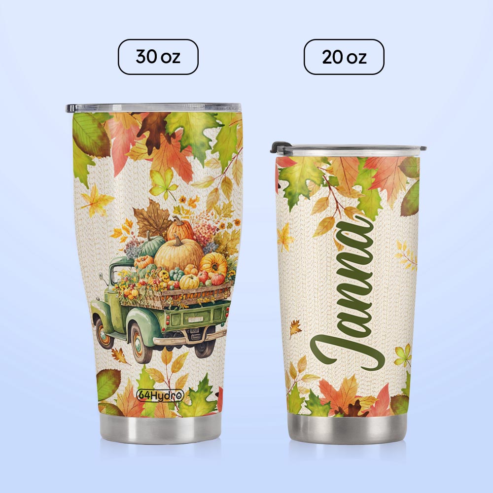 Pumpkin Truck Autumn HTRZ31086374FY Stainless Steel Tumbler