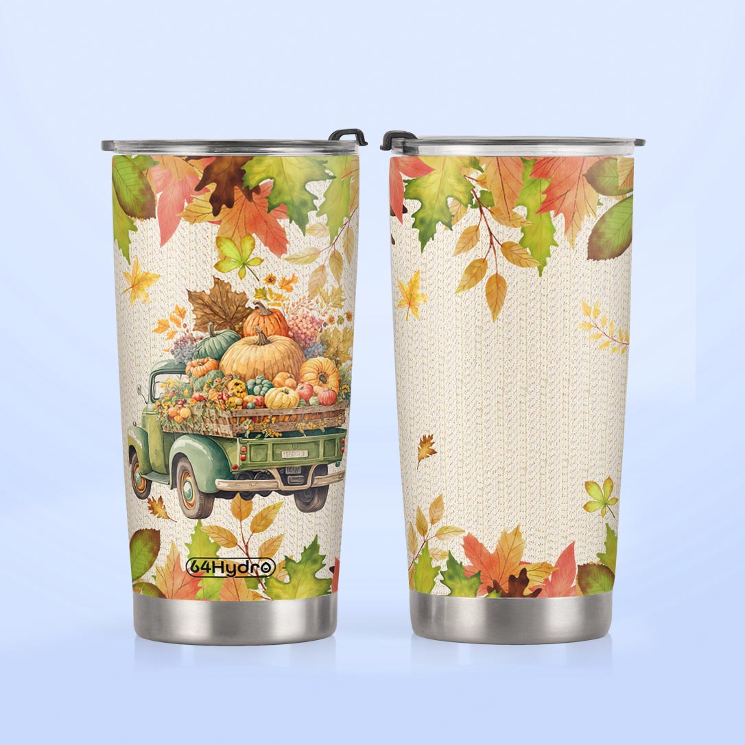 Pumpkin Truck Autumn HTRZ31086374FY Stainless Steel Tumbler