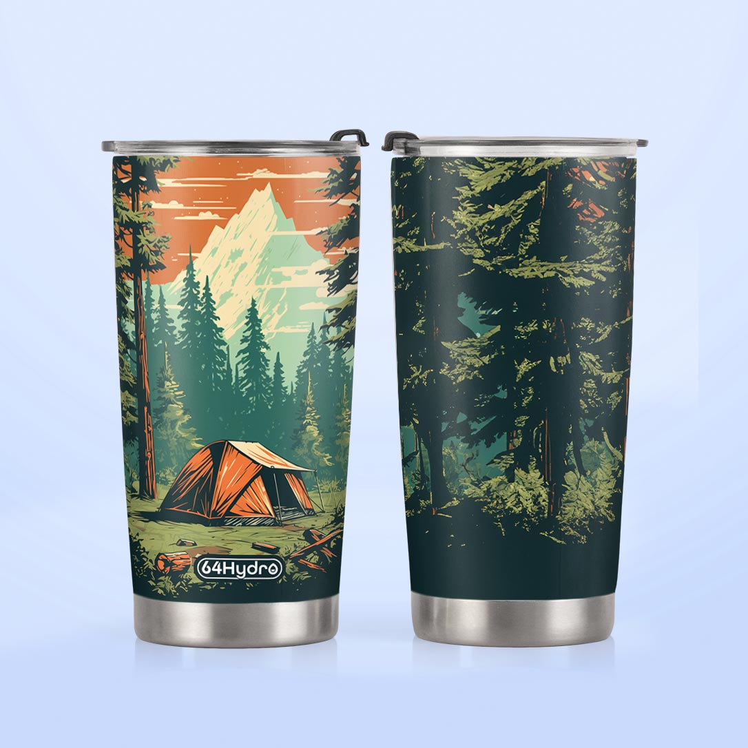 Retro Camping Tent HTRZ25096183VI Stainless Steel Tumbler