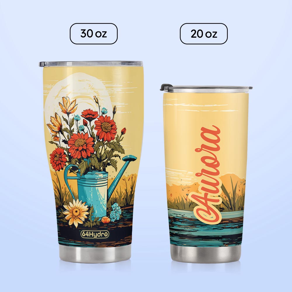 Retro Gardening Watering HTRZ25095816CN Stainless Steel Tumbler