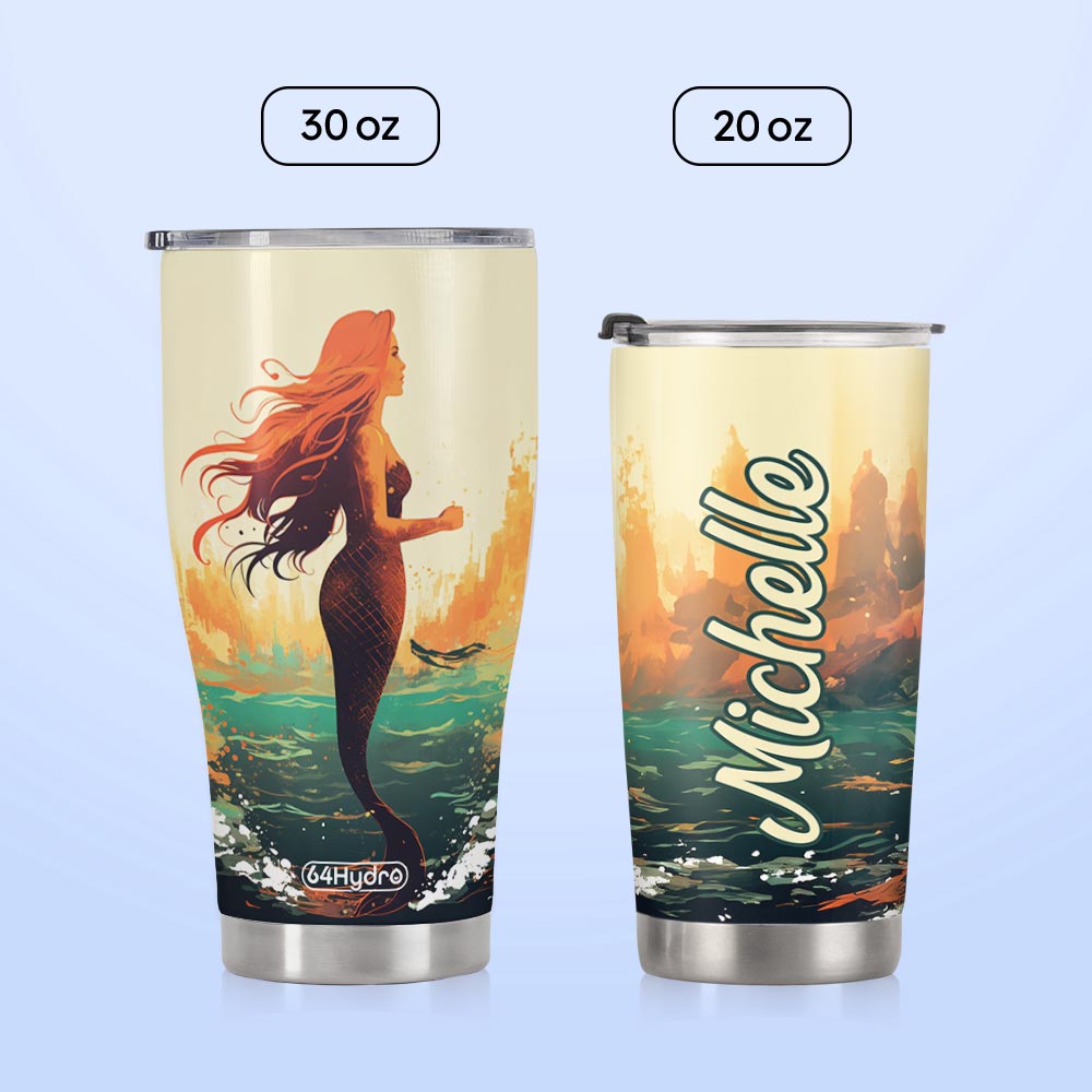 Retro Mermaid HHRZ20091679VM Stainless Steel Tumbler