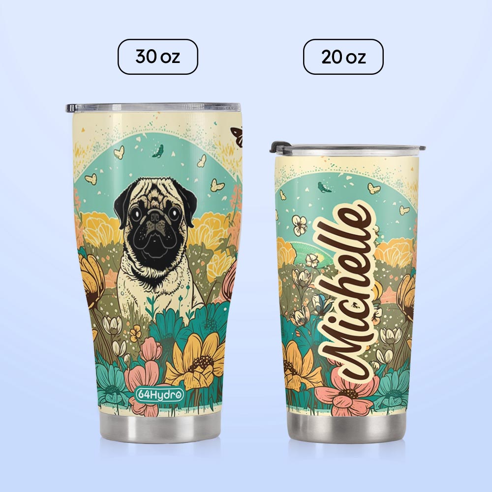 Retro Pug HTRZ12095928FA Stainless Steel Tumbler