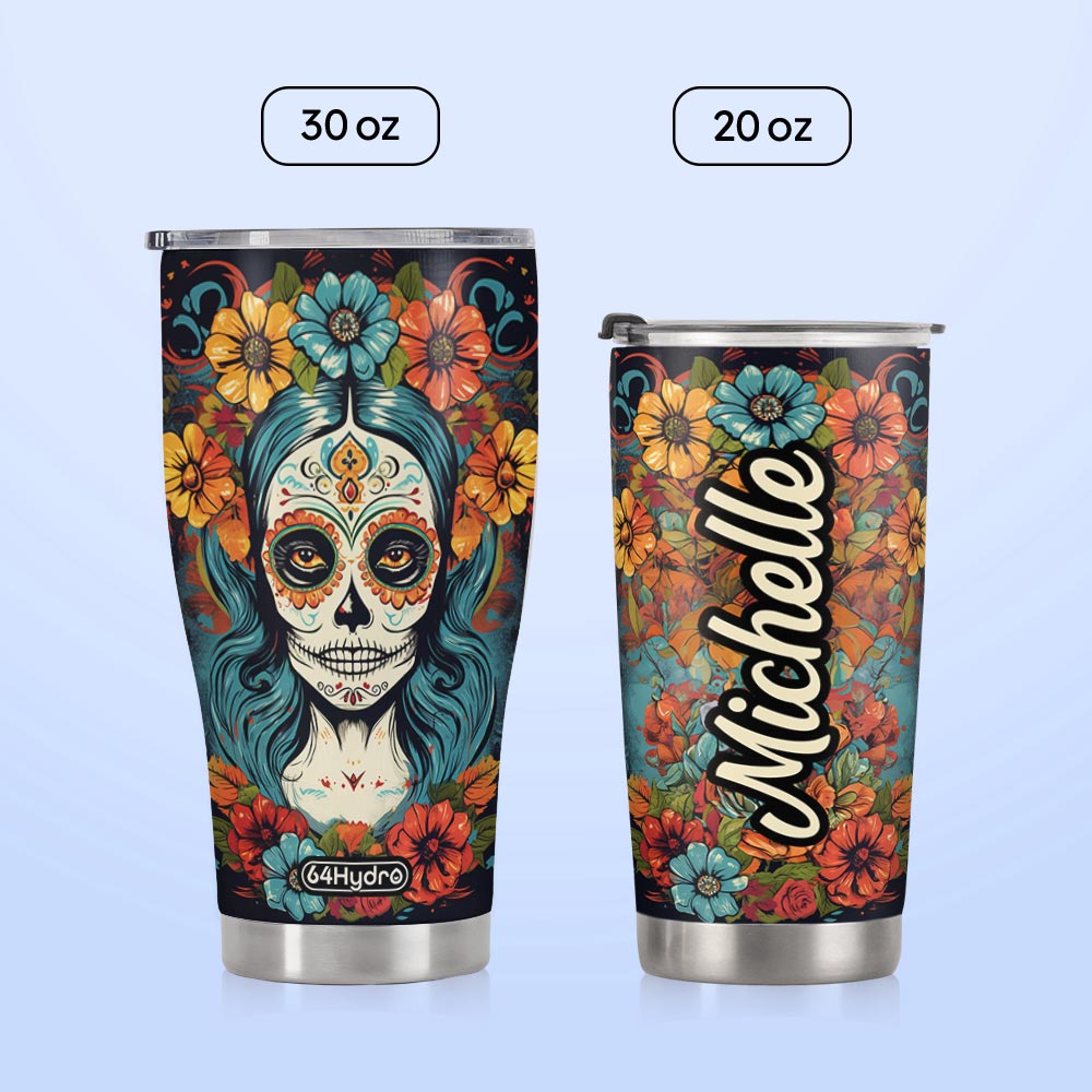 Retro Sugar Skull HTRZ27094284IU Stainless Steel Tumbler