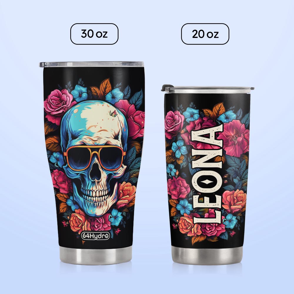 Skull Wears Sunglasses HTRZ27093214OE Stainless Steel Tumbler