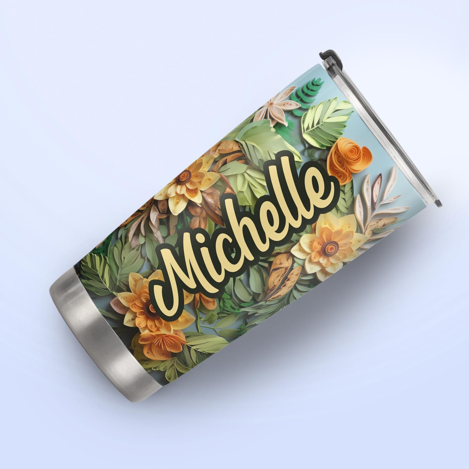 Sloth Quilling Art HTRZ18091603BA Stainless Steel Tumbler