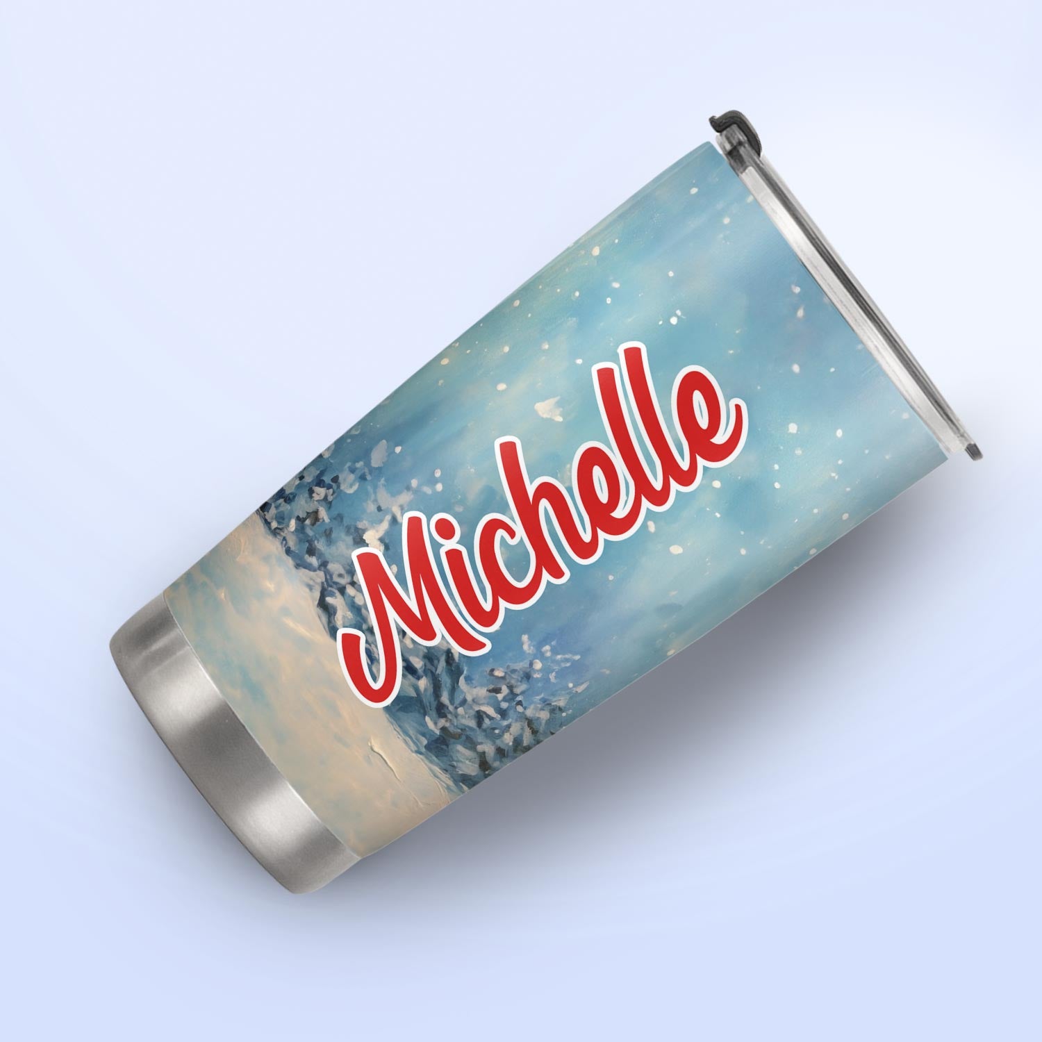 Snowman Painting Style HTRZ19092291FV Stainless Steel Tumbler