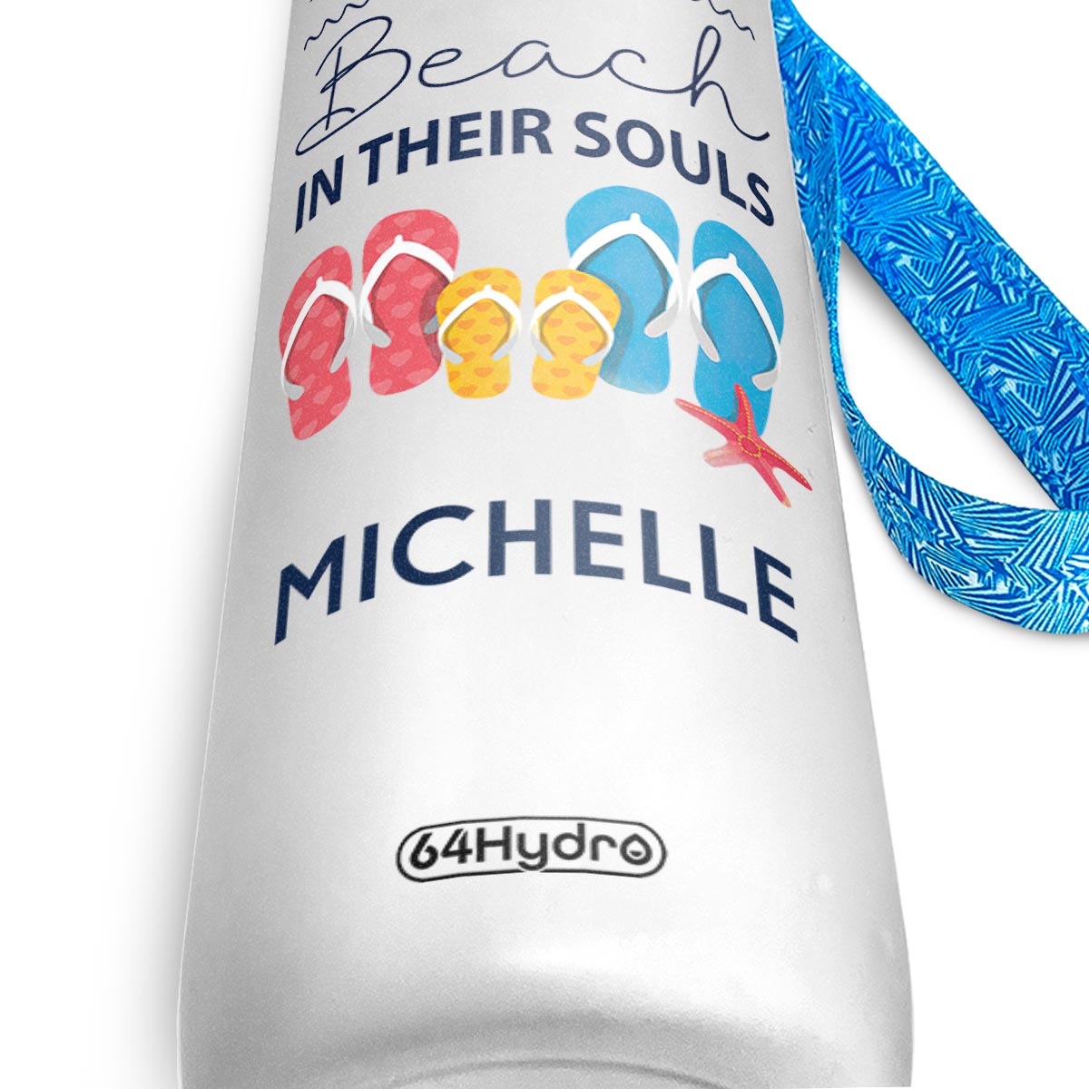 Some Girls Are Just Born With The Beach In Their Souls HTRZ10082717KL Water Tracker Bottle