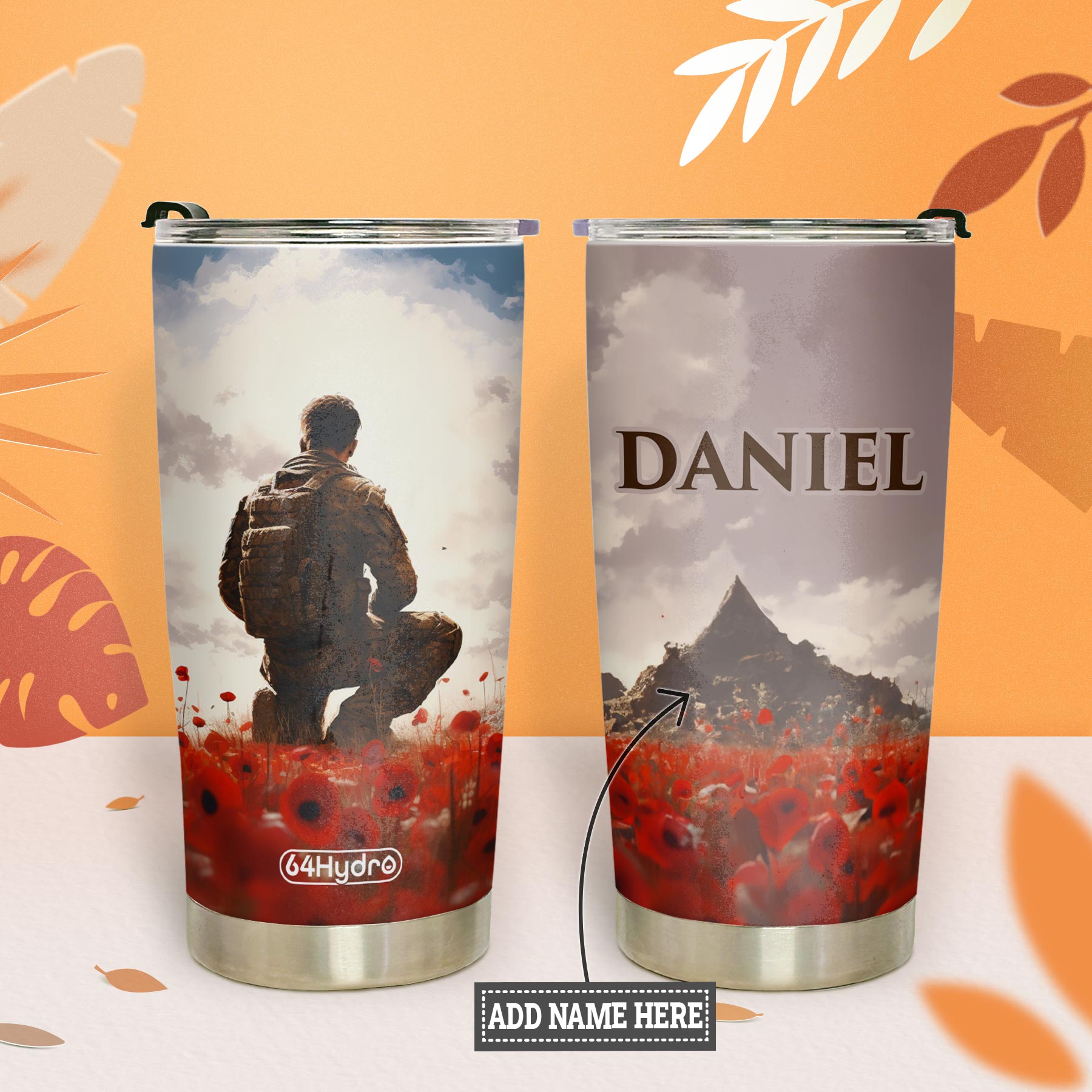 Veteran Kneeling Down HTRZ28083182NO Stainless Steel Tumbler