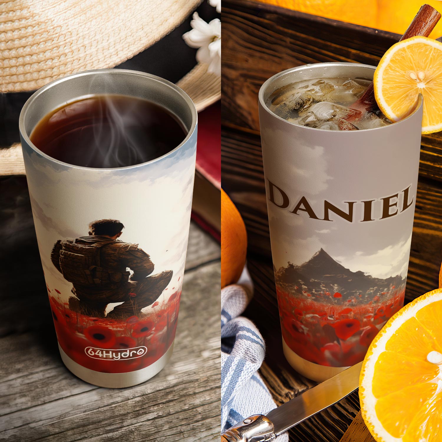 Veteran Kneeling Down HTRZ28083182NO Stainless Steel Tumbler