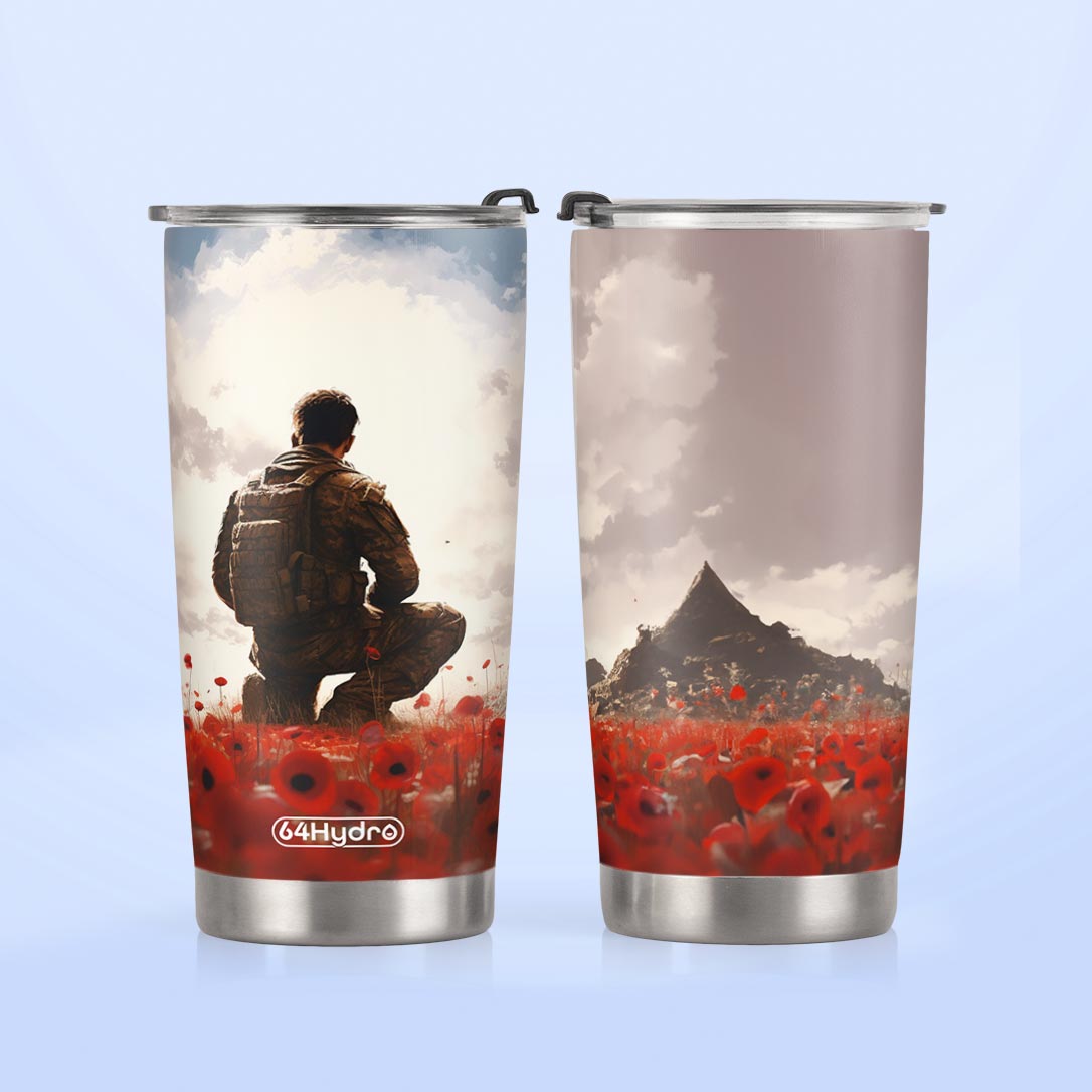 Veteran Kneeling Down HTRZ28083182NO Stainless Steel Tumbler