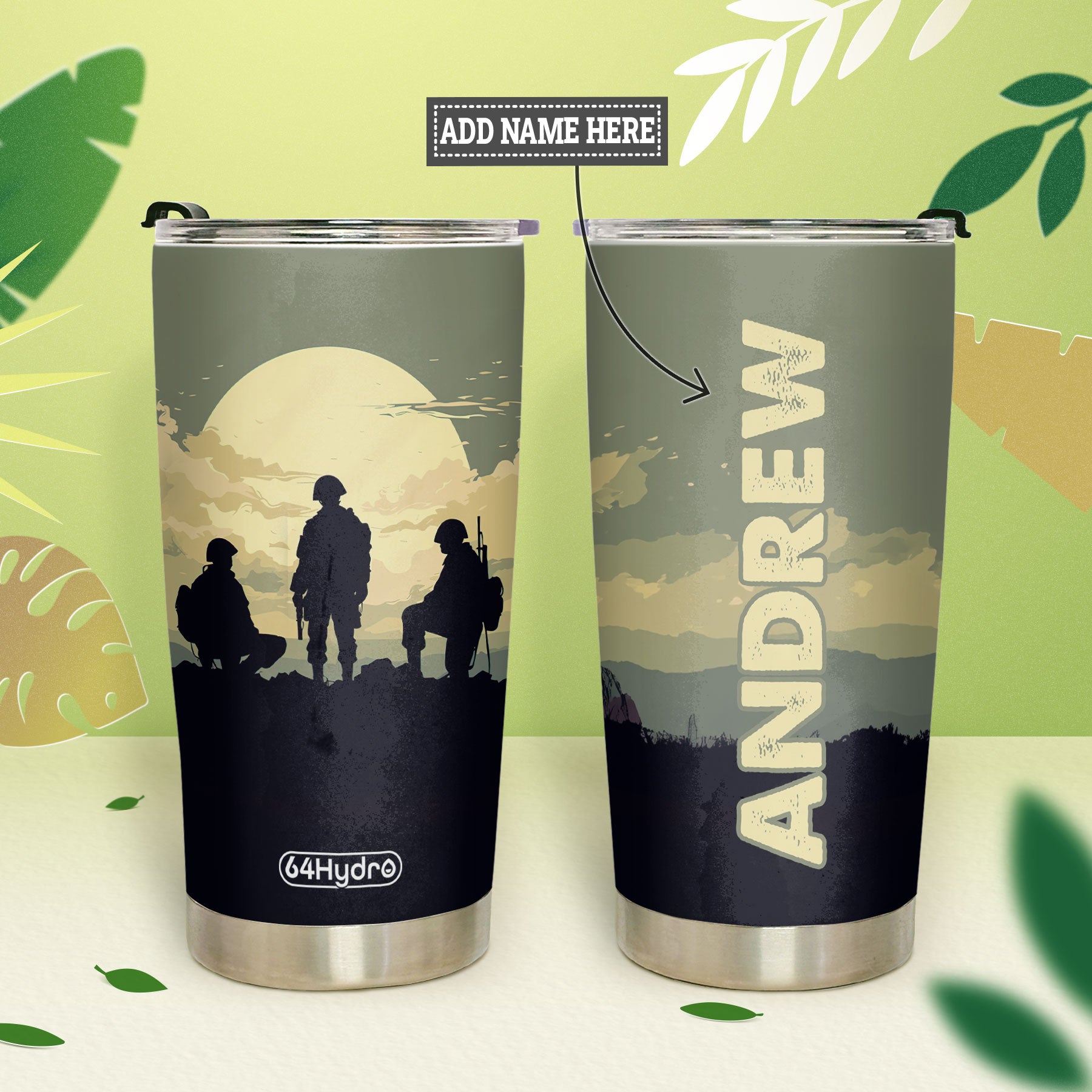 Veteran Silhouette HTRZ28081711FG Stainless Steel Tumbler