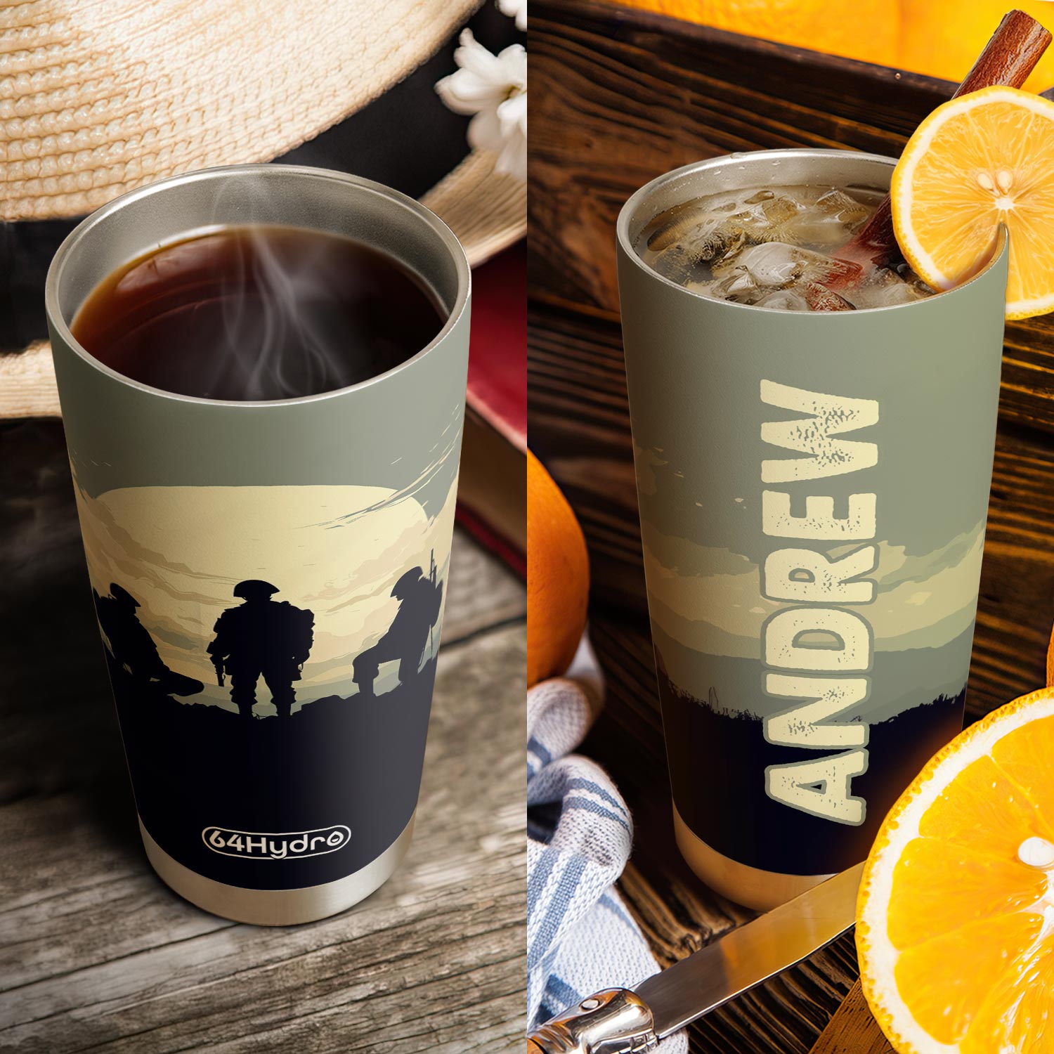 Veteran Silhouette HTRZ28081711FG Stainless Steel Tumbler