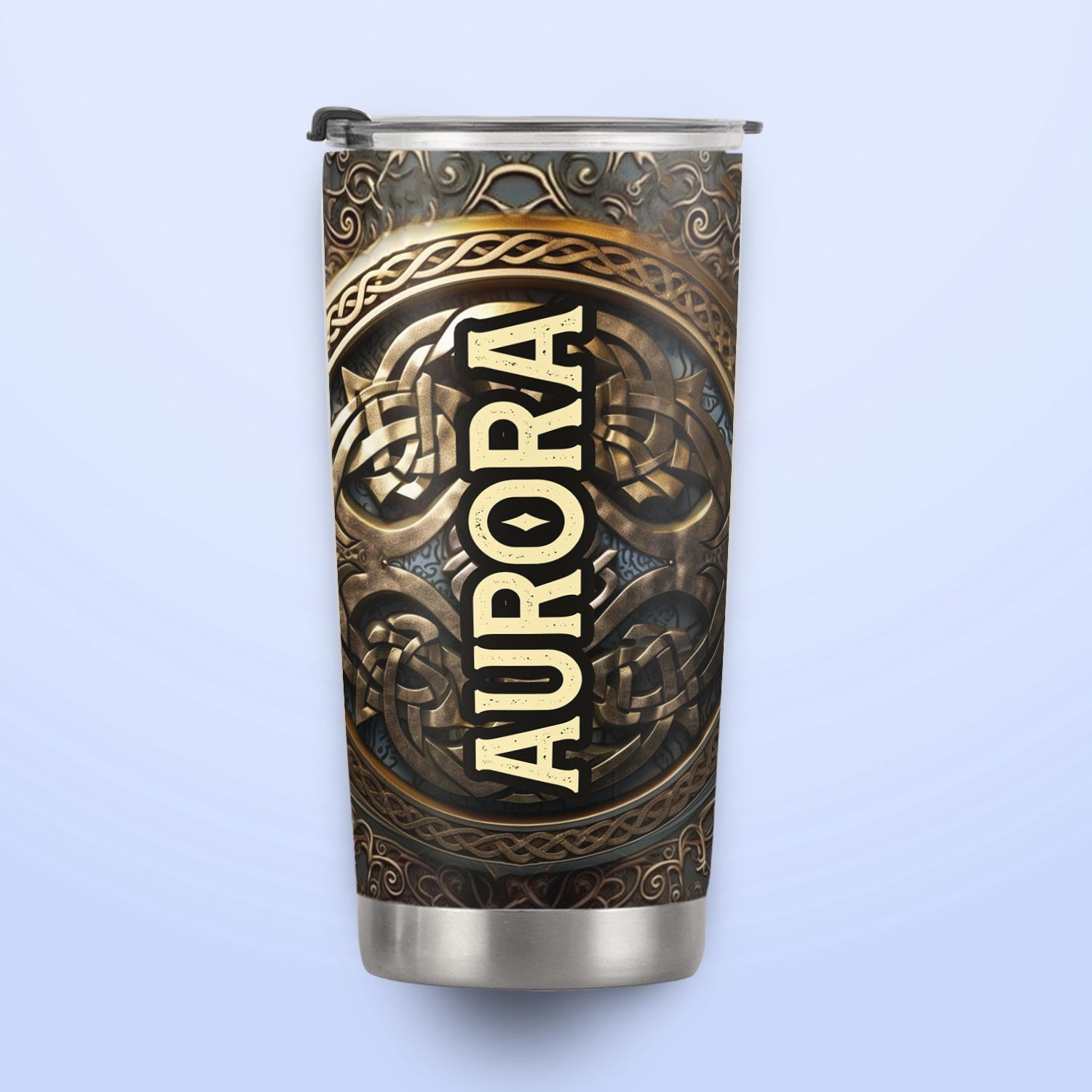 Viking Celtic Deer Golden Style HTRZ12091030EK Stainless Steel Tumbler