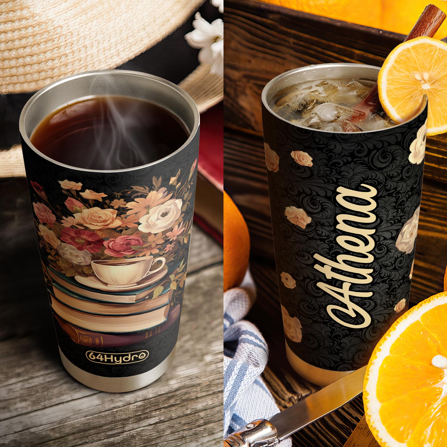 Vintage Books Coffee HTRZ19096640JS Stainless Steel Tumbler