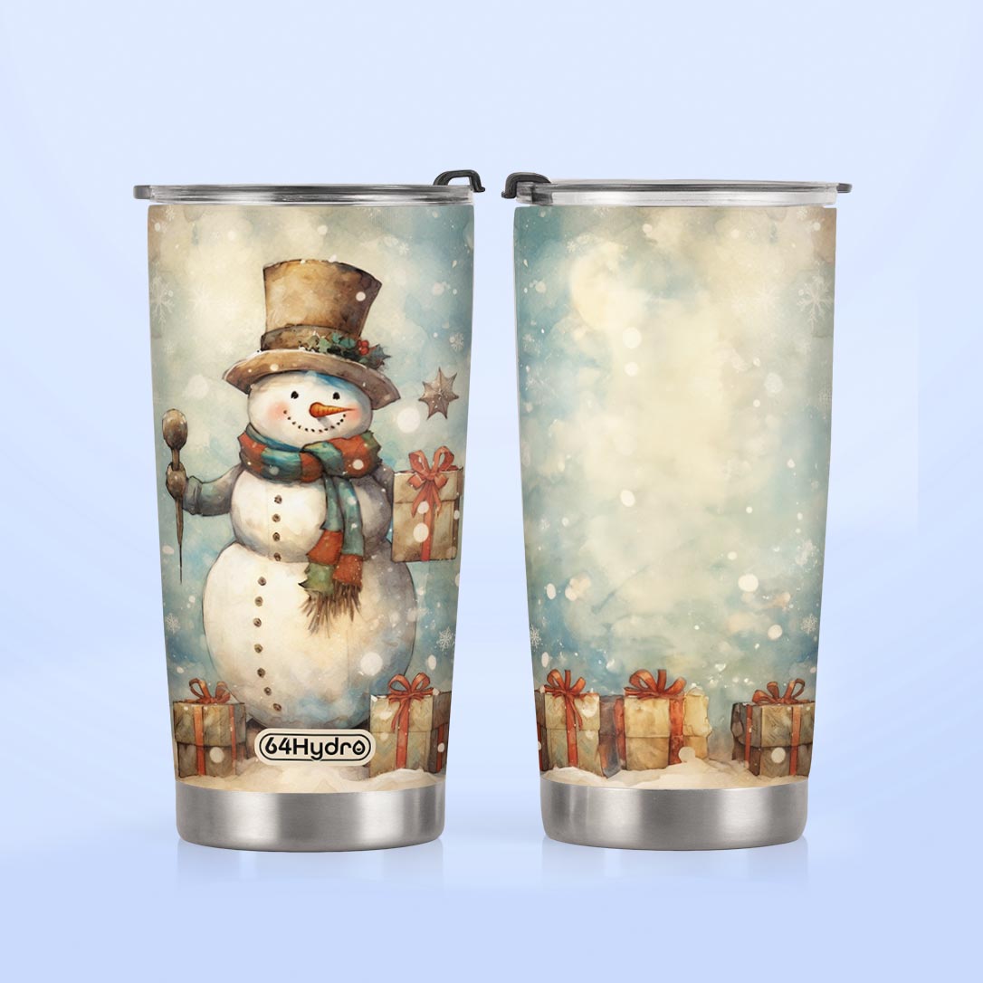 Vintage Snowman Christmas HTRZ19094580AS Stainless Steel Tumbler