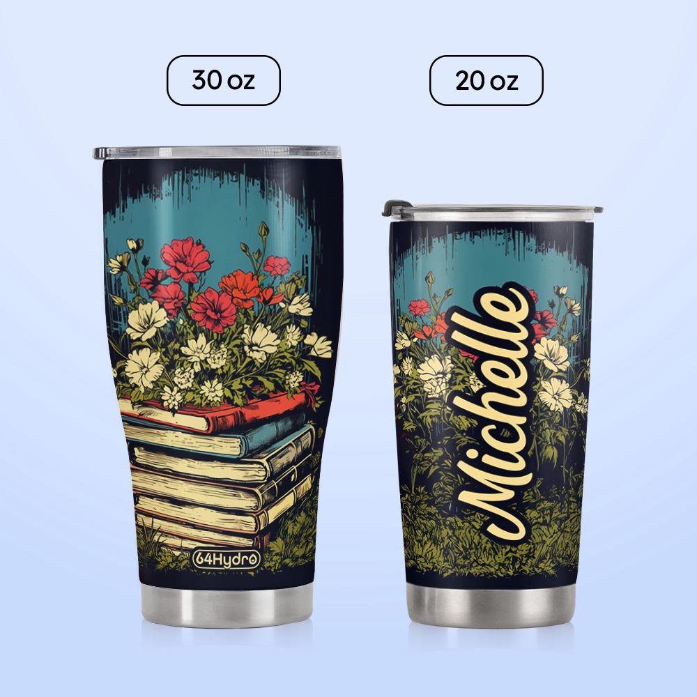 Vintage Stack Of Books HTRZ19090695DA Stainless Steel Tumbler