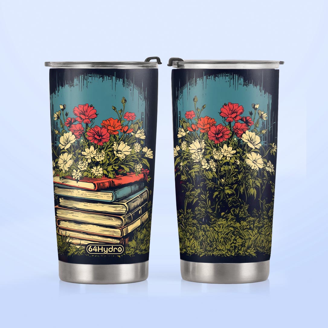 Vintage Stack Of Books HTRZ19090695DA Stainless Steel Tumbler