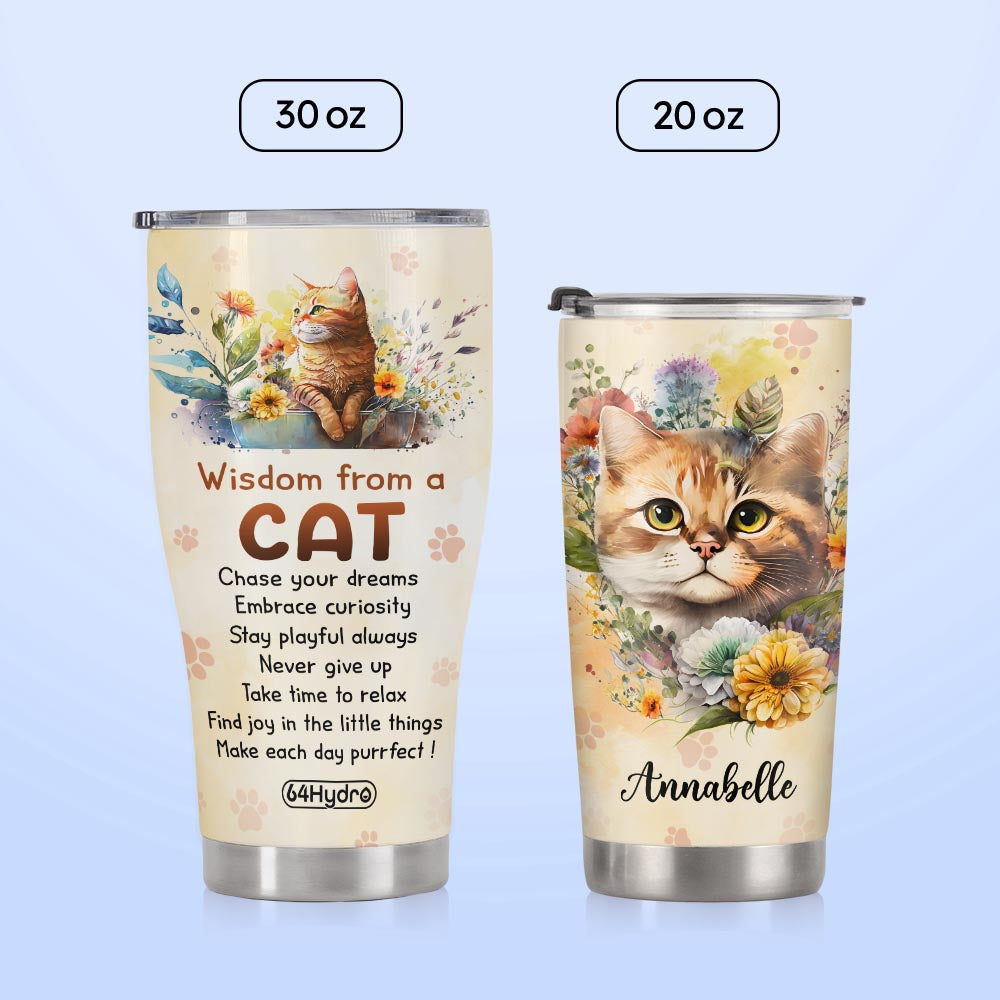 Wisdom From A Cat NNRZ030723939 Stainless Steel Tumbler