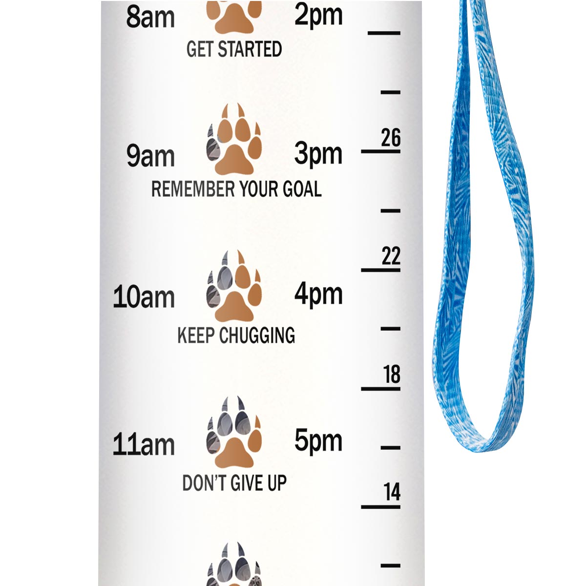 Wisdom From A Wolf HHRZ09082467XQ Water Tracker Bottle