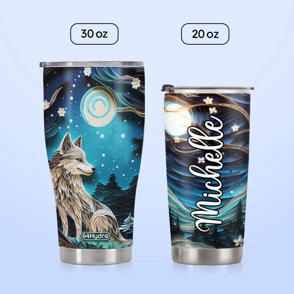 Wolf Paper Quiling HHAY060723779 Stainless Steel Tumbler
